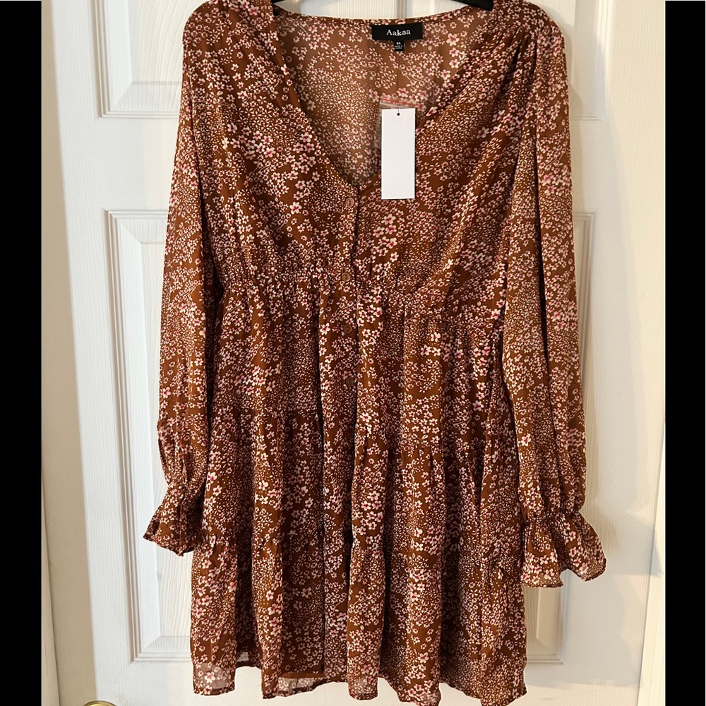 Aakaa long sleeve mini dress